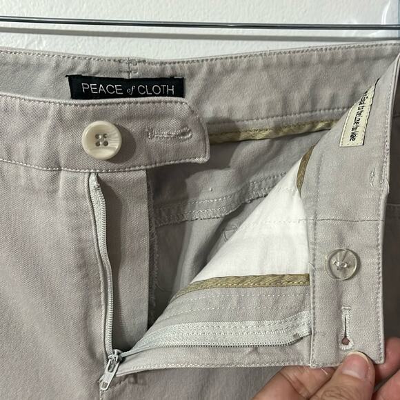 Peace of Cloth CASEY CROP JEAN - BLOSSOM TWILL in Frost (Light Grey) Size 14 - Picture 7 of 15